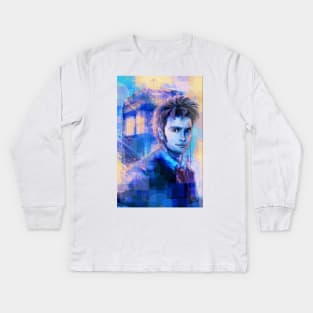 10th Doctor Kids Long Sleeve T-Shirt